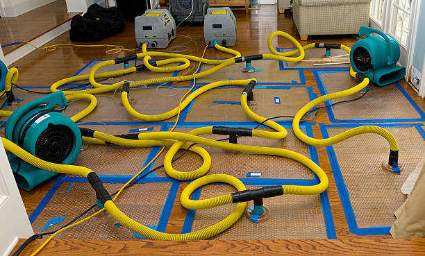 Professional Flood Damage Restoration technician working in Cascade, ID